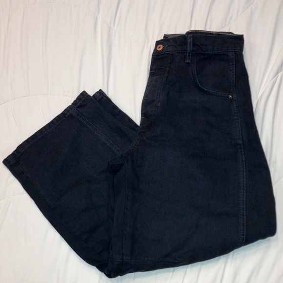 Free People black good luck barrel jeans - Picture 2 of 8